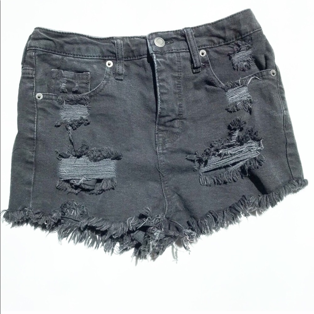 Mossimo high rise distressed denim shorts